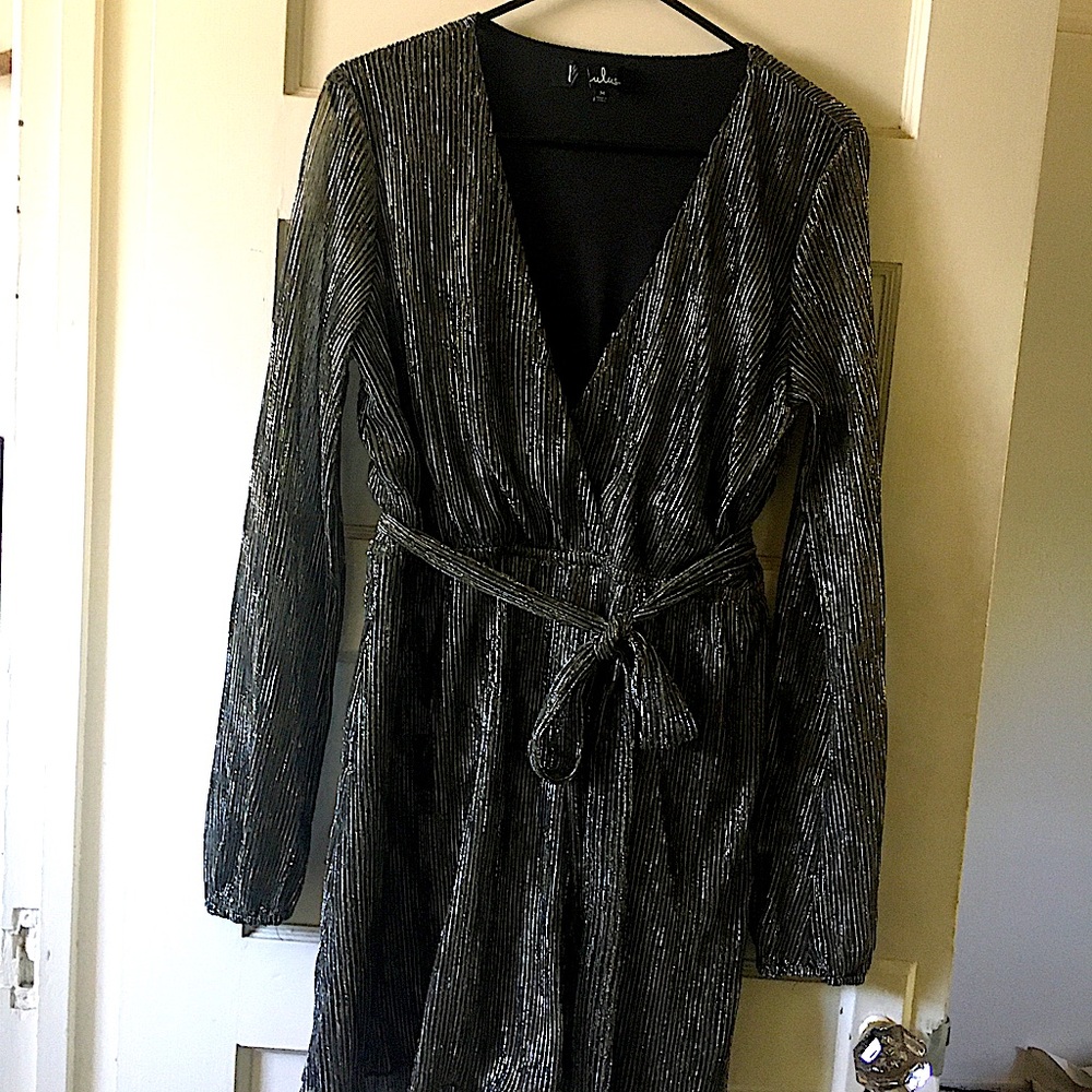 Gold and black metallic party dress Lulu’s